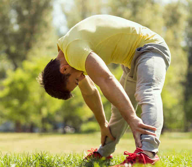 bent, over, hamstring, stretch